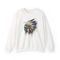 Urban Feather Headdress Graffiti Unisex Sweatshirt