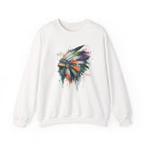 Urban Feather Headdress Graffiti Unisex Sweatshirt