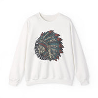 Vintage Native American Headdress Graphic Unisex Sweatshirt