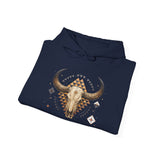 Western Longhorn Cosmic Totem Illustration Unisex Hoodie