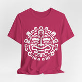Andean Dual God Symmetry Tribal Glyph Style Unisex T-Shirt