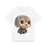 Glow-Eyed Aztec Skull Chibi Unisex T-Shirt