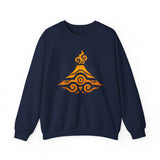 Tribal Volcano Spiral Smoke Glyph Style Unisex Sweatshirt