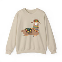 Resting Alpaca In Traditional Ornaments Unisex Sweatshirt