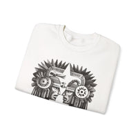 Mirrored Aztec Warriors in Glyph Style Unisex Sweatshirt