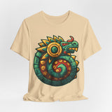 Colorful Quetzalcoatl Sun Serpent Glyph Style Unisex T-Shirt