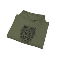 Aztec-Inspired Tlaloc God Tribe Graphic Unisex Hoodie