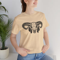 Aztec Western Bull Skull Longhorn Illustration Unisex T-Shirt