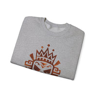 Ah Puch Mayan Skull Crown Glyph Style Unisex Sweatshirt