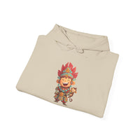 Chibi Maya Warrior and Sacred Monkey Unisex Hoodie