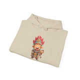 Chibi Maya Warrior and Sacred Monkey Unisex Hoodie