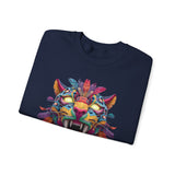 Rainbow Jaguar Mask Comic Style Unisex Sweatshirt