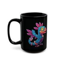 Colorful Aztec Lizard Black Mug