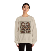 Twin Tribal Harmony Glyph Symmetrical Design Unisex Sweatshirt