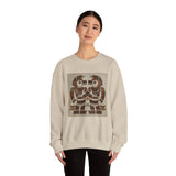 Twin Tribal Harmony Glyph Symmetrical Design Unisex Sweatshirt
