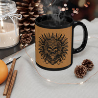 Ancient Tribal Totem Symbol Illustration Black Mug