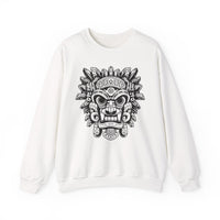 Aztec-Inspired Tlaloc God Tribe Graphic Unisex Sweatshirt