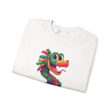 Cartoon Quetzalcoatl Cyber Serpent Unisex Sweatshirt