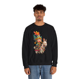 Chibi Inca Warrior Riding Llama Cartoon Unisex Sweatshirt