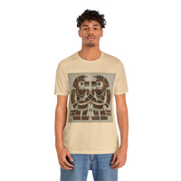 Twin Tribal Harmony Glyph Symmetrical Design Unisex T-Shirt