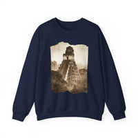Vintage Tikal Jungle Temple Sepia Print Unisex Sweatshirt