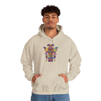Psychedelic Mesoamerican Totem Mask Unisex Hoodie