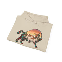 Aztec Buffalo Desert Sunset Silhouette Unisex Hoodie