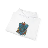 Wild Aztec Turquoise Amulet Illustration Unisex Hoodie