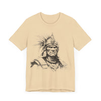 Inca Warrior Line Art Tribal Design Unisex T-Shirt