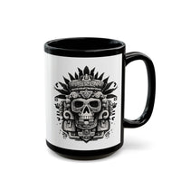 Ah Puch Death God Petroglyph Skull Black Mug