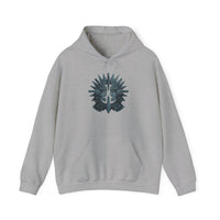 Aztec Warrior Duel Obsidian Glyph Style Unisex Hoodie