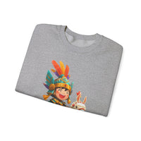 Chibi Inca Warrior Riding Llama Cartoon Unisex Sweatshirt