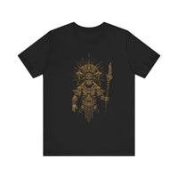 Warrior Shaman Tribal Glyph Gold Line Unisex T-Shirt