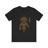 Warrior Shaman Tribal Glyph Gold Line Unisex T-Shirt