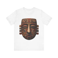 Ancient Andean Tribal Mask Stylized Face Unisex T-Shirt
