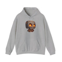 Glow-Eyed Tribal Stone Skull Unisex Hoodie