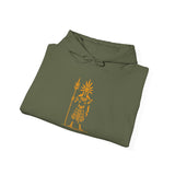 Sun Staff Shaman Tribal Symbol Gold Line Unisex Hoodie