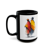 Andean Couple Poncho Art Black Mug