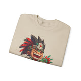 Chibi Aztec Warrior with Baby Quetzalcoatl Serpent Unisex Sweatshirt