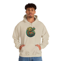 Colorful Quetzalcoatl Sun Serpent Glyph Style Unisex Hoodie