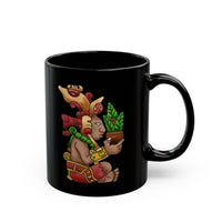Centeotl Aztec Corn God Illustration Black Mug