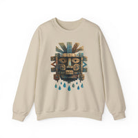 Tlaloc Ancient Rain Mask Glyph Unisex Sweatshirt