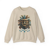 Tlaloc Ancient Rain Mask Glyph Unisex Sweatshirt