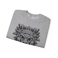 Aztec-Inspired Tlaloc God Tribe Graphic Unisex Sweatshirt