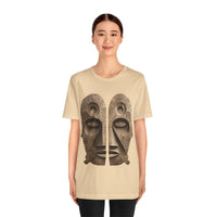 Wooden Andean Duality Totem Faces Tribal Symbol Unisex T-Shirt