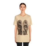 Wooden Andean Duality Totem Faces Tribal Symbol Unisex T-Shirt
