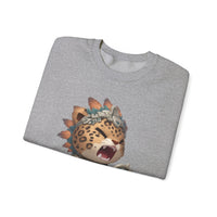 Fierce Chibi Jaguar Warrior Mayan Style Unisex Sweatshirt