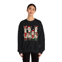 Inca Christmas Llama Family from the Andes Unisex Sweatshirt