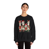 Inca Christmas Llama Family from the Andes Unisex Sweatshirt
