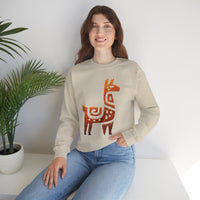 Inca Llama Rock Carving Style Unisex Sweatshirt